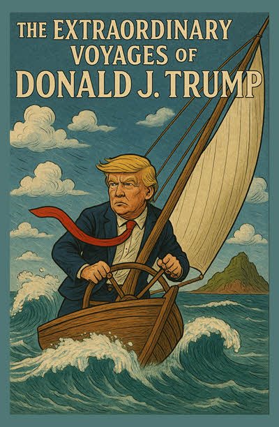 The Extraordinary Voyages of Donald J Trump - Book Cover The Extraordinary Voyages of Donald J Trump - Book Cover